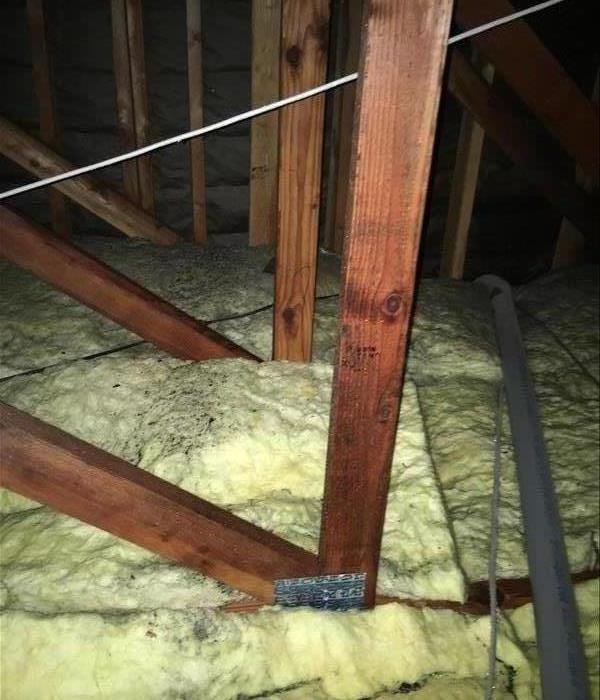 broke pipe in the attic